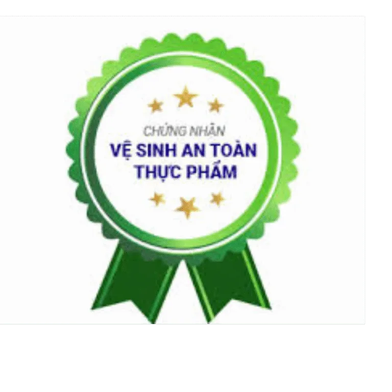 Vietnamese food safety (ATTP) certification badge held by TRAVINA