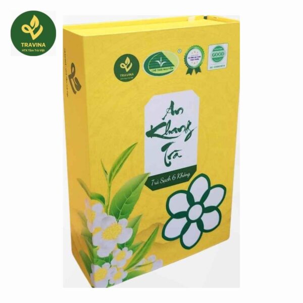 Caja de regalo de té aguja An Khang de TRAVINA, Thai Nguyen, Vietnam – envase de venta