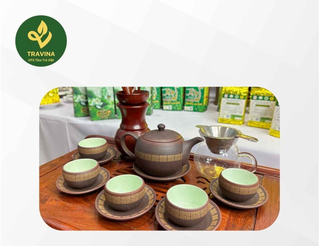 Luc Am Quan Anh Zisha Tea Set from TRAVINA, Thai Nguyen - tea set on the table