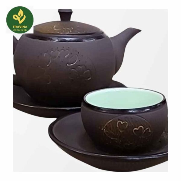 Zisha-Teeset Ngu Am An Lien von TRAVINA, Thai Nguyen – Teekanne und Tasse
