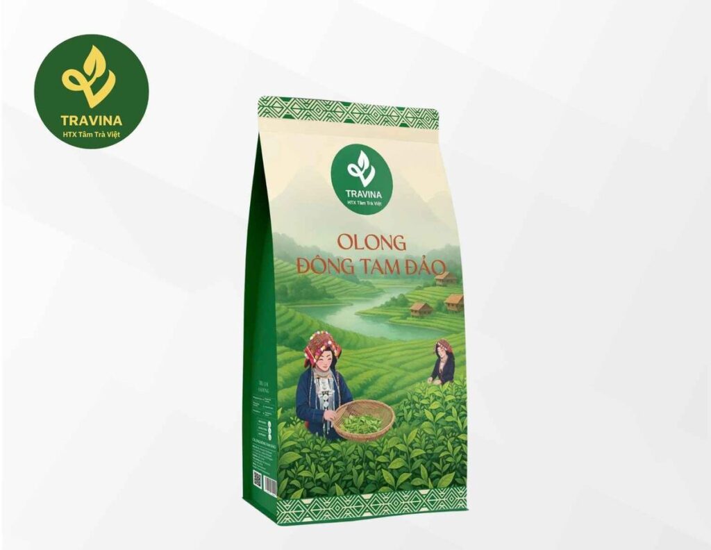 Oolong Tam Dao de TRAVINA, Thai Nguyen – envase de venta