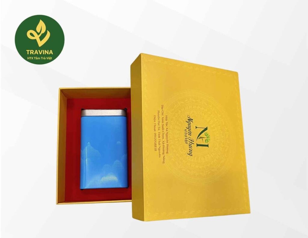 Estuche de regalo Tam Tra Nguyen Huong de TRAVINA, Thai Nguyen – caja de regalo, abierta