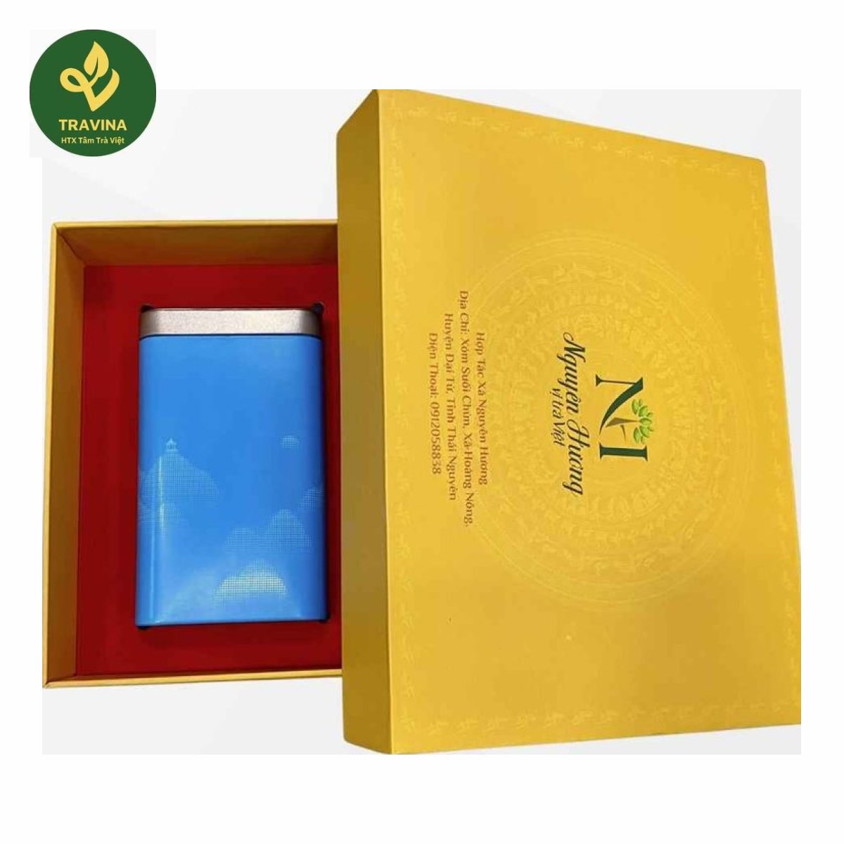 Estuche de regalo Tam Tra Nguyen Huong de TRAVINA, Thai Nguyen – caja de regalo, abierta