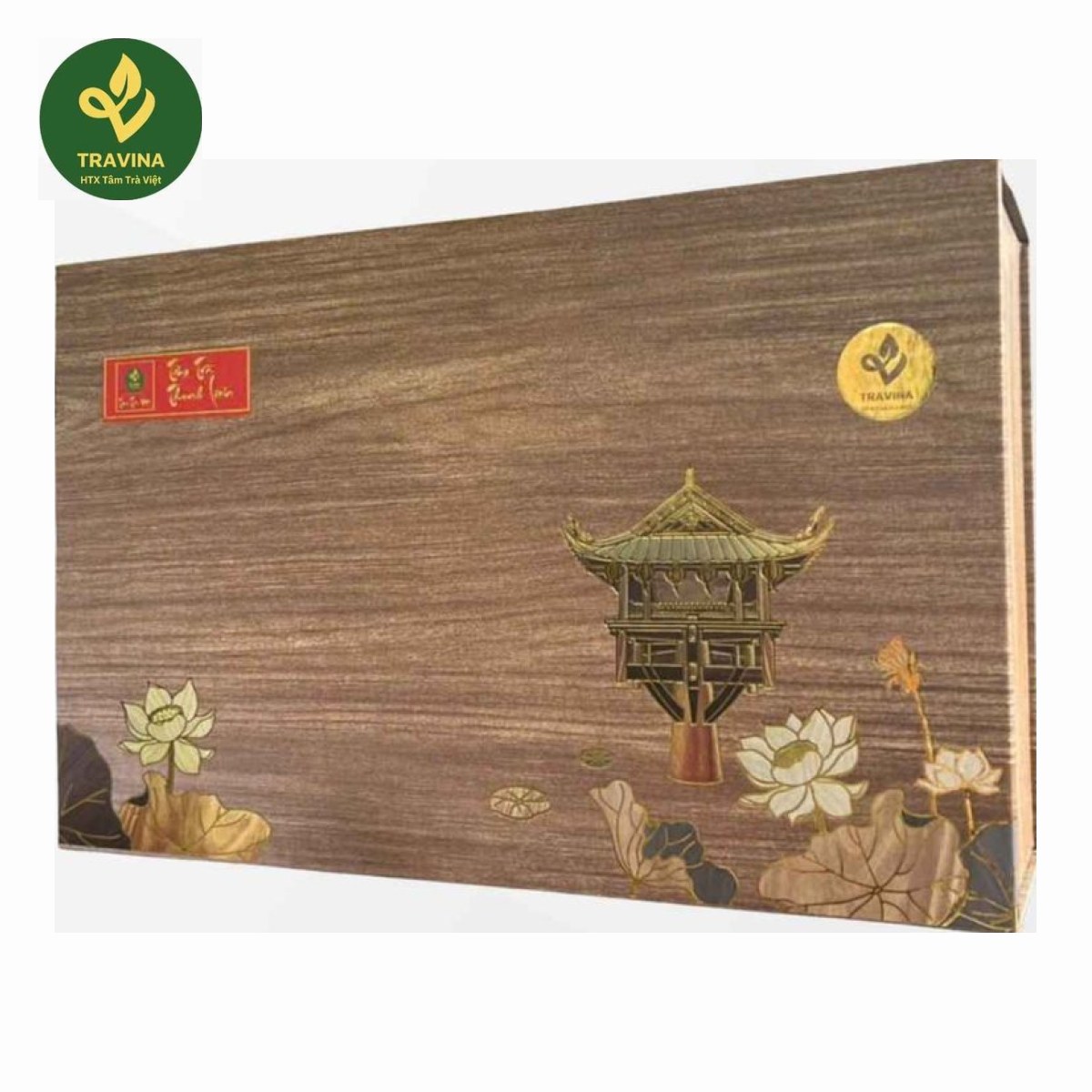 Estuche de regalo de loto Tam Tra Thanh Lien de TRAVINA, Thai Nguyen, Vietnam – envase de venta
