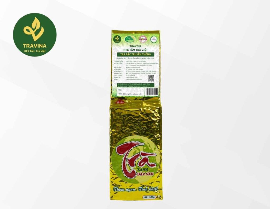 Traditional Northern Green Tea from TRAVINA, Thai Nguyen - retail packaging