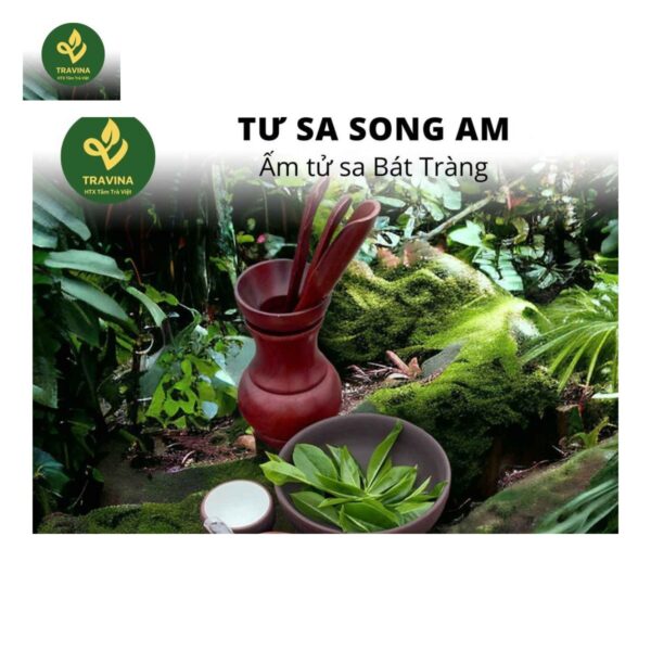 Tu Sa Song Am Zisha Tea Set from TRAVINA, Thai Nguyen - set photographed in the garden