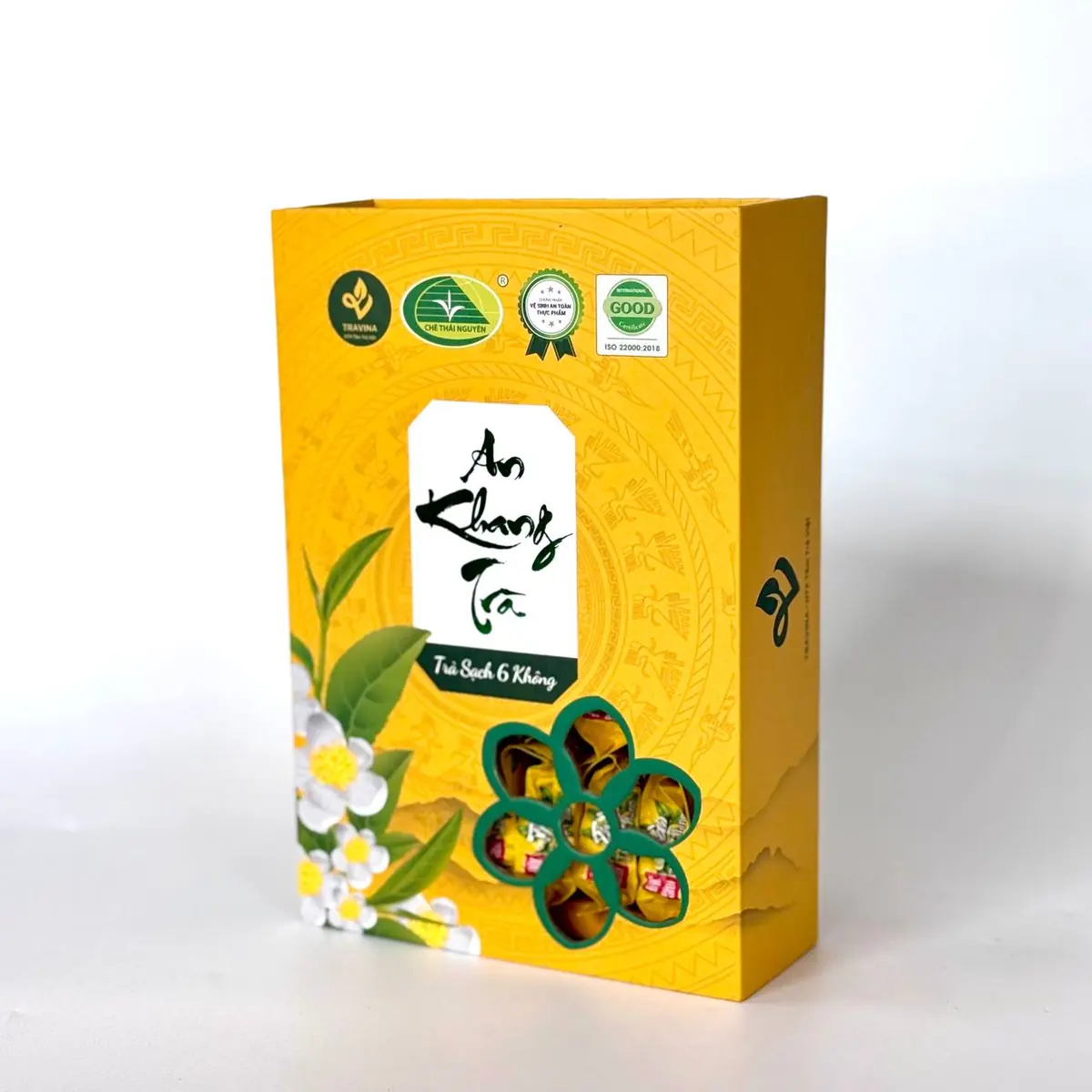 An Khang Needle Tea Gift Box – box side view