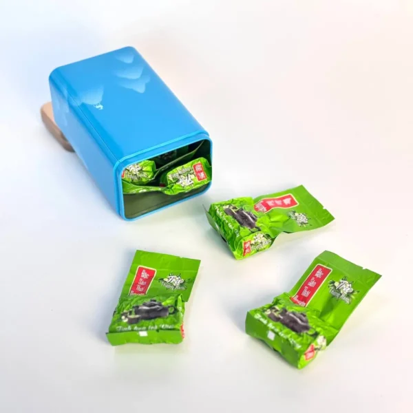 Canh Hac Bud Tea Box – opened tin with sachets