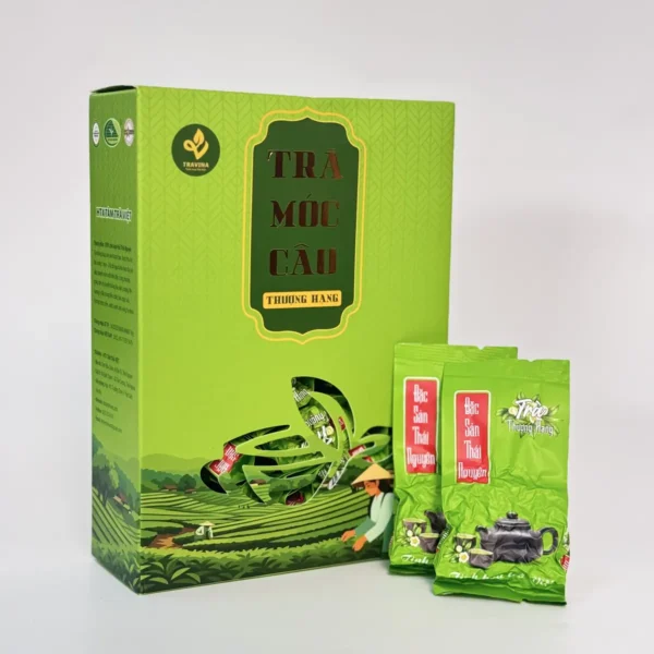 Premium Moc Cau Tea Box 20 Sachets – box with sachets