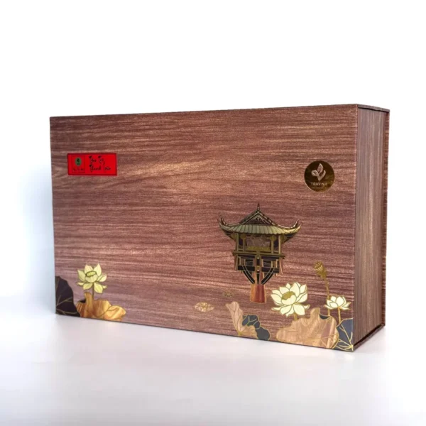 Tam Tra Thanh Lien Lotus Gift Set – wooden box side view