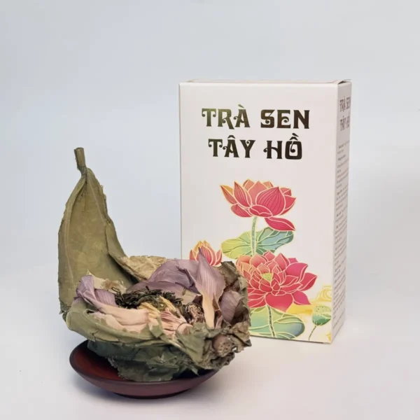 West Lake Lotus Tea – lotus flower beside the box